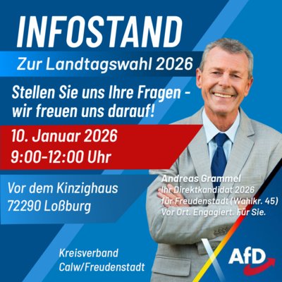 Event-Flyer AfD Infostand Loßburg 10.01.26