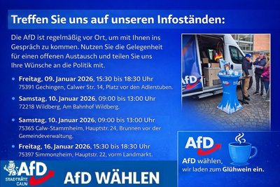 Event-Flyer AfD Infostand Calw-Stammheim 10.10.26
