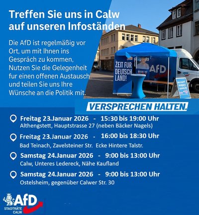 Event-Flyer AfD Infostand Althengstett 23.01.26