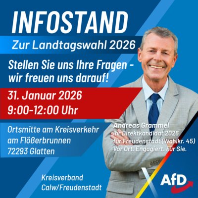 Event-Flyer AfD Infostand Glatten 31.01.26