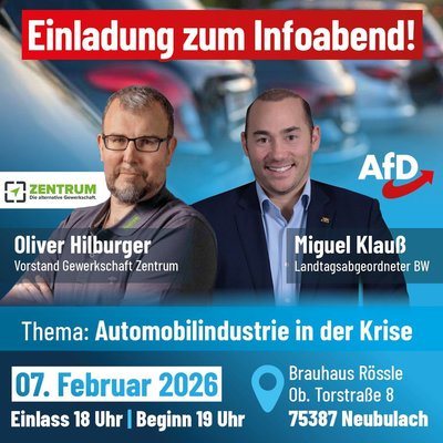 Event-Flyer Infoabend in Neubulach 07.02.26