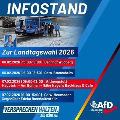 Event-Flyer AfD Infostand Wildberg 06.02.26
