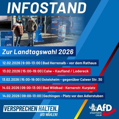 Event-Flyer AfD Infostand Bad Herrenalb 12.02.26