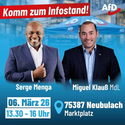 Event-Flyer AfD Infostand Neubulach 06.03.26