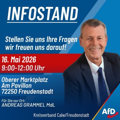 Event-Flyer AfD Infostand Freudenstadt 16.05.2026