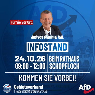 Event-Flyer AfD Infostand Schopfloch 24.10.2026