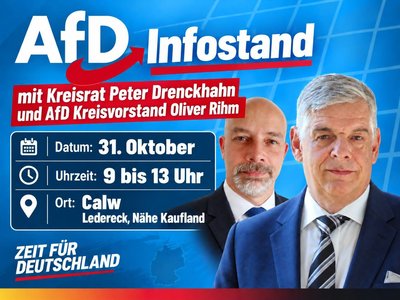 Event-Flyer AfD Infostand Calw 31.10.2026