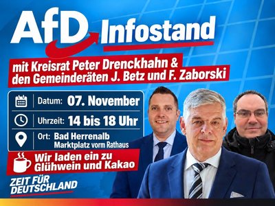 Event-Flyer AfD Infostand Bad Herrenalb 07.11.2026