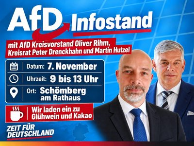 Event-Flyer AfD Infostand Schömberg 07.11.2026