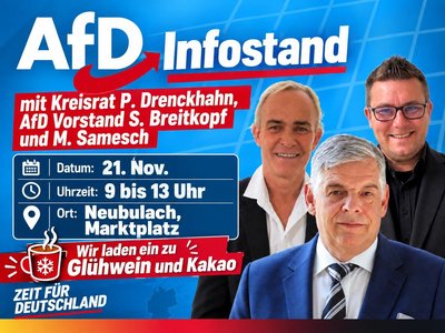 Event-Flyer AfD Infostand Neubulach 21.11.2026