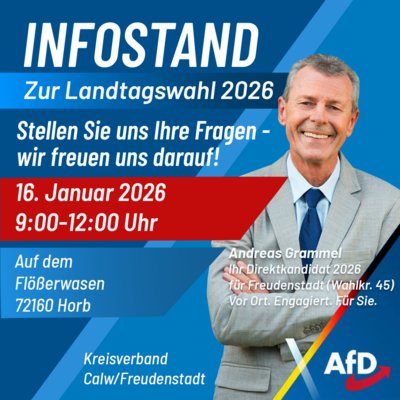 Event-Flyer AfD Infostand Horb 16.01.2026