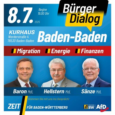 Event-Flyer BürgerDialog eurer Landtagsfraktion