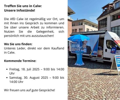 Event-Flyer AfD Infostand Calw
