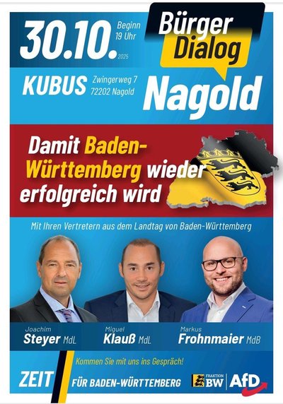 Event-Flyer BürgerDialog eurer Landtagsfraktion