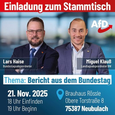 Event-Flyer Einladung zum Stammtisch