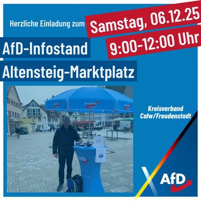 Event-Flyer Infostand Altensteig 06.12.2025